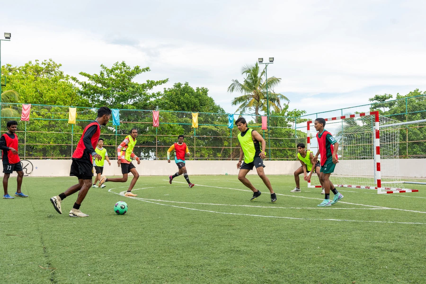 Football at Kandima Maldives, pictured in its September 2026 newsletter. The resort will host Lucy Bronze and Ona Batlle in December.